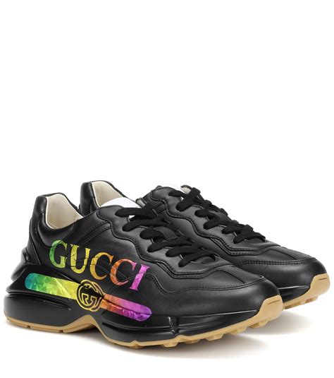 black gucci shoes with stars|gucci fur sneakers women's.